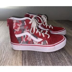Vans SK8-HI Kids Youth US Size 13 Red Camoflauge Skate Sneaker Shoes 507698